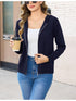 Damen Zip-Up Hoodie | Leichte Strickjacke mit Kapuz Langarm Sweatshirt